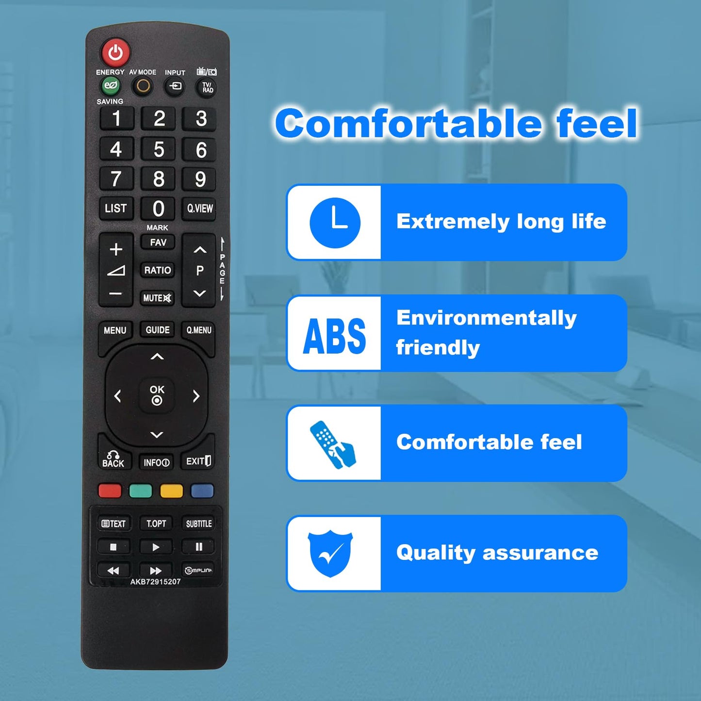 AKB72915207 Replaced Remote fit for LG LCD LED Plasma TV 42LD420 32LD465 32LE3300 37LD450 37LD465 42LD420 42LD450 42LD465 47LD420 47LD450 32LE5300