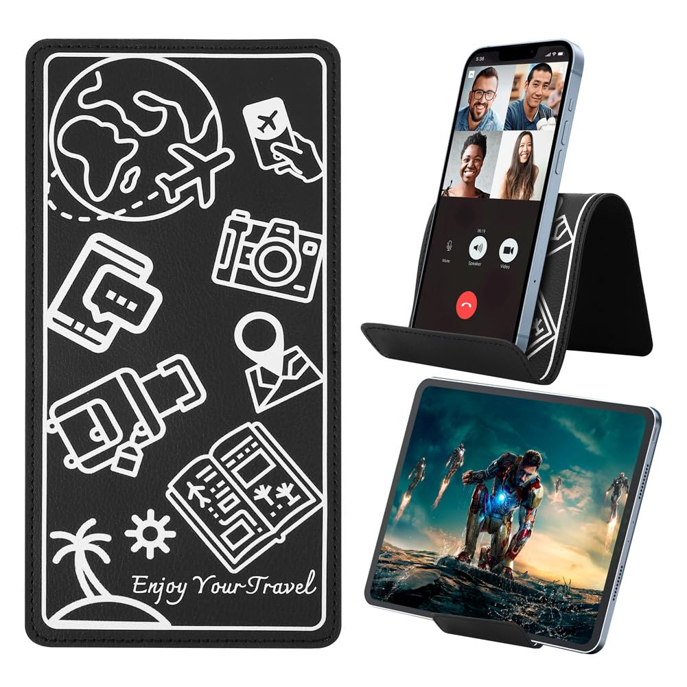 FEFUE Airplane Travel Essentials for Flying Flex Flap Cell Phone Holder &Flexible Stand for Flying, Traveling, in-Flight, Zoom Video Calls, Books