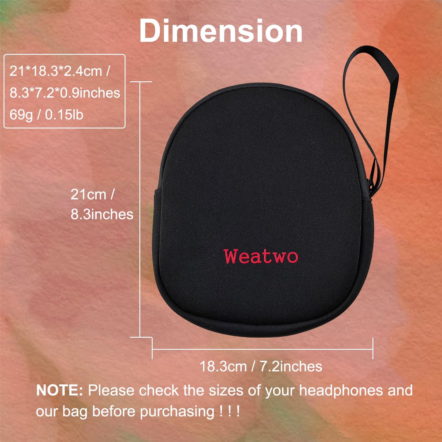 On-Ear Headphones Headset Storage Bag, Lightweight Headphone Case Soft Neoprene Cover Travel Carrying Pouch for Foldable JBL Tune 500BT 510BT 660NC…