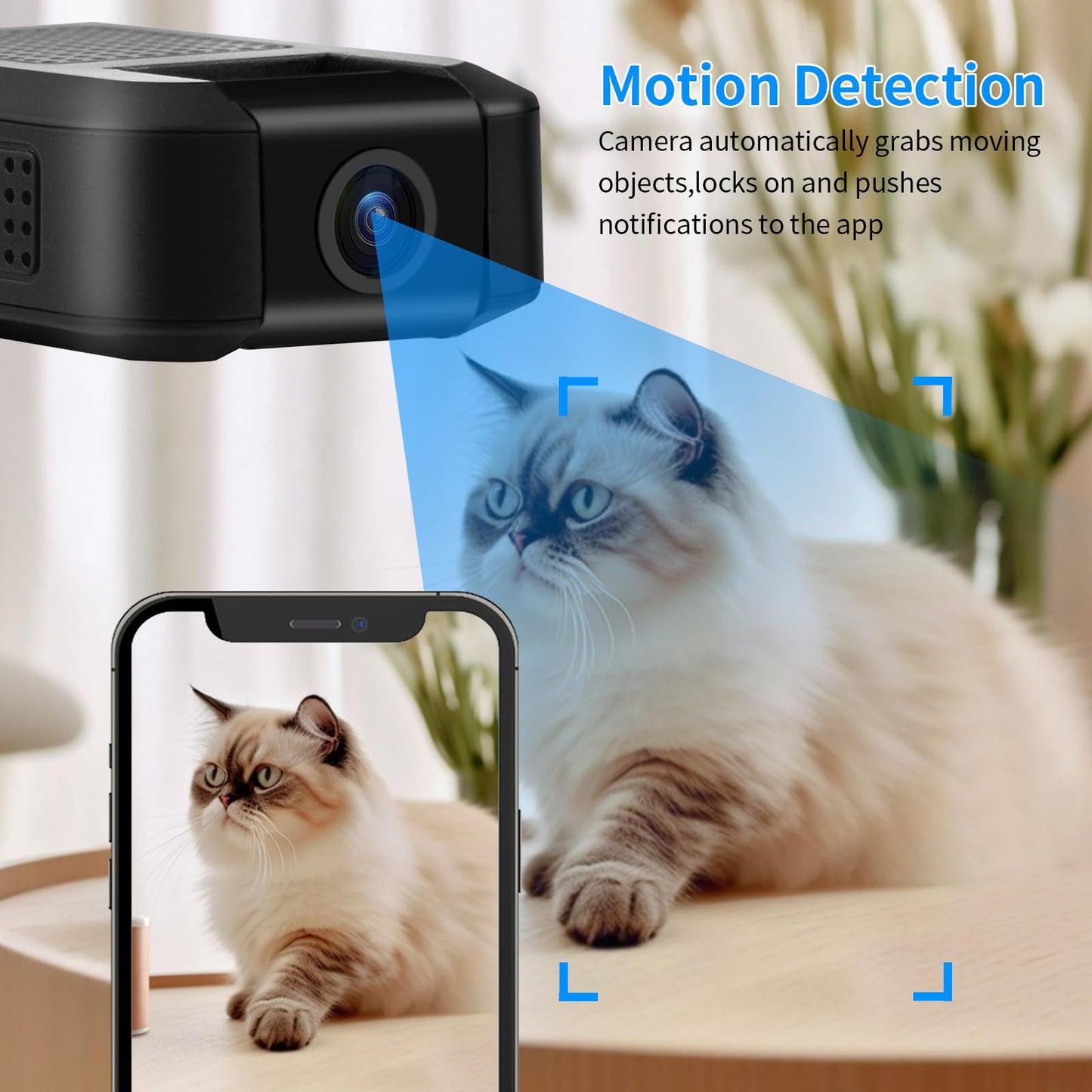 DUVIX Mini Camera WiFi Hidden Camera 1080P HD Small Wireless Surveillance Nanny Cam with 180°Rotating Lens Motion Detection Night Vision for Indoor