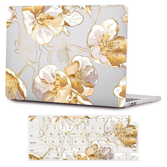 SaharaCase - MacBook Air 15-inch (2022-2026, M2-M5) Laptops Hybrid-Flex Arts Case with Silicone KeyPad Cover - Sleek Hard Shell, Snap-On, Anti-Slip