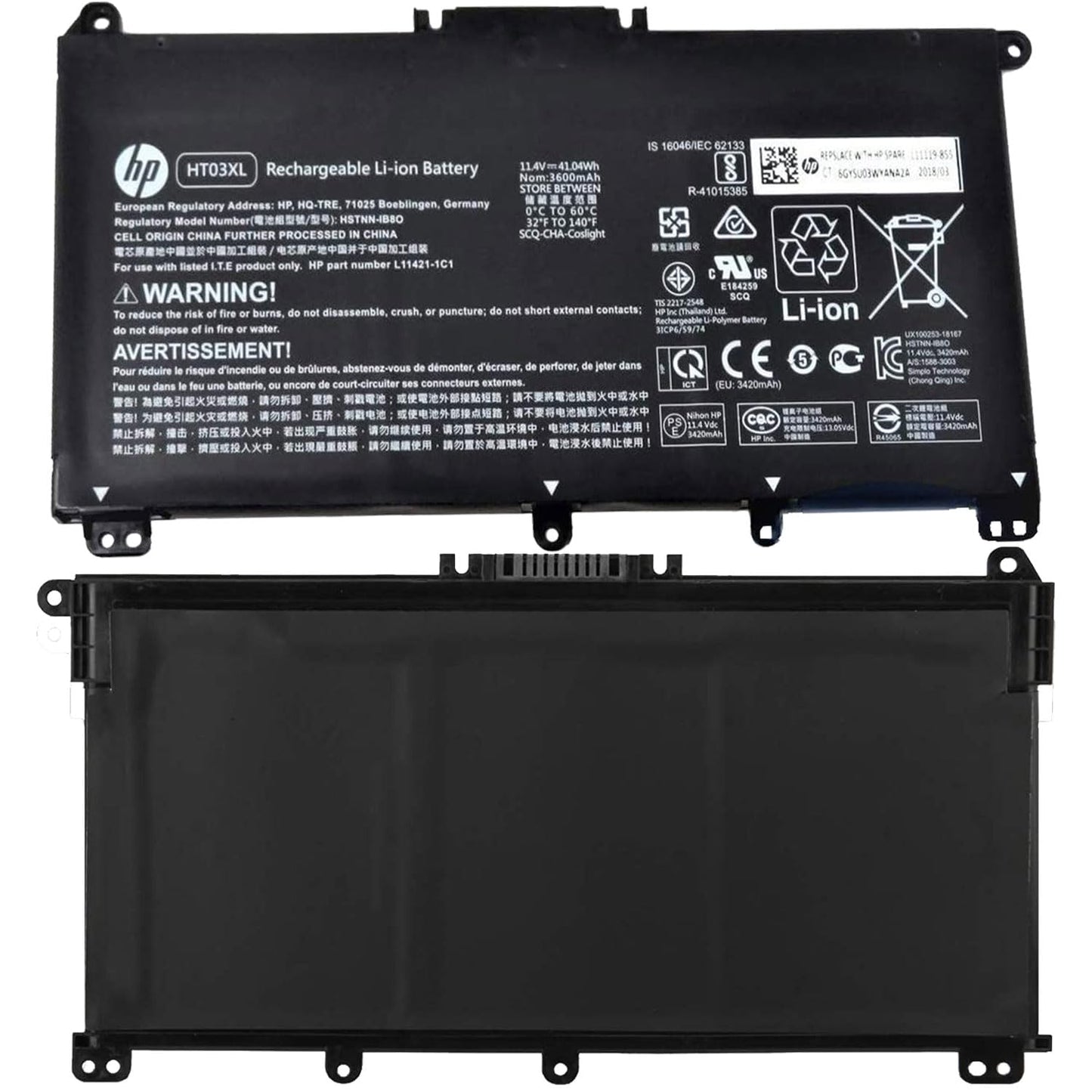 HP HT03XL L11119-855 Battery for Pavilion 15-DA 15-DB 15-DW 15-CS 15-DY 17-by 17-CA 14-CE 14-CF 14-DF 14-DQ 14-DK 15-CS0053CL 15-DW0033NR 15-DA0014DX