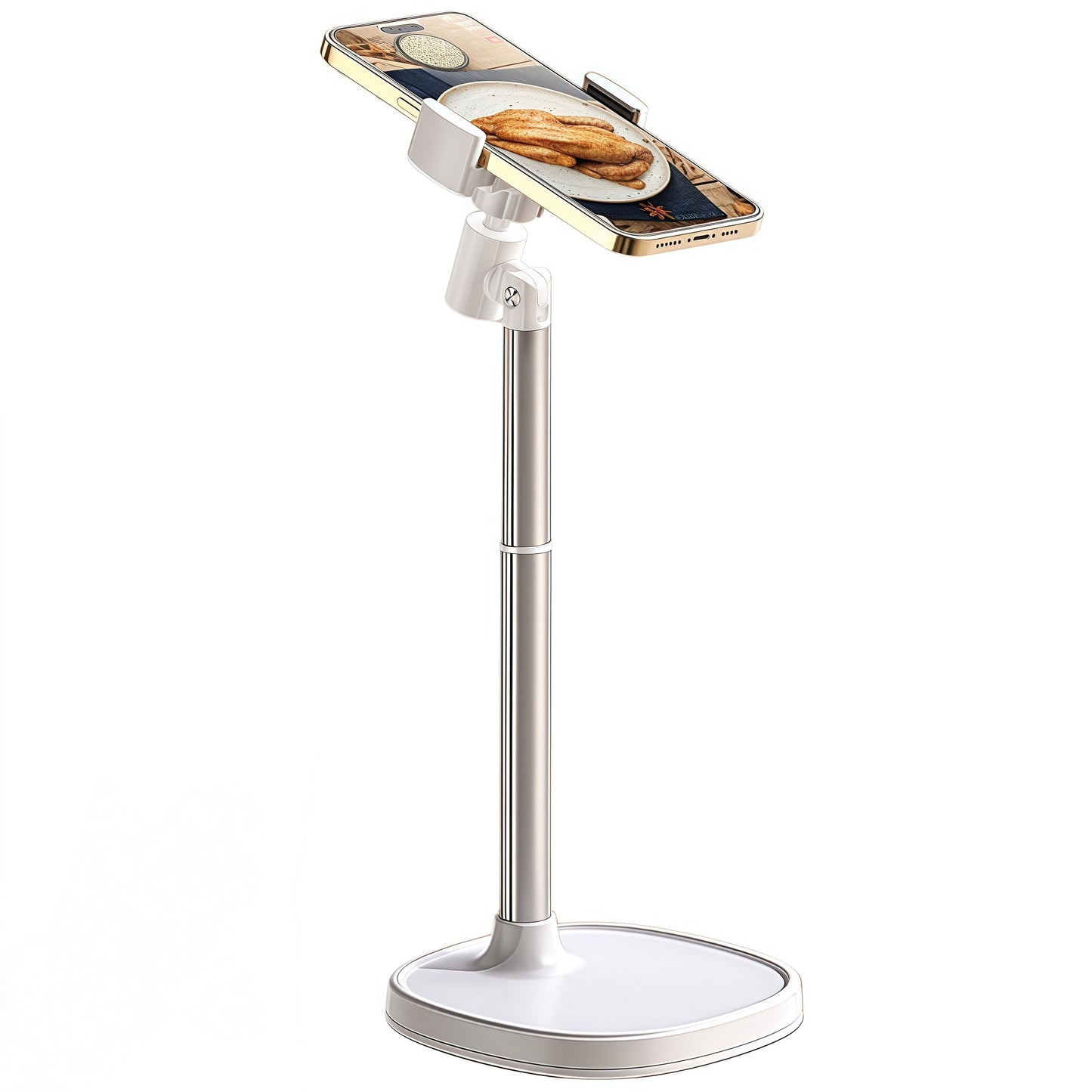 Hosannn Century Adjustable Cell Phone Stand Rotating Lifting Mobile Phone Holder for Desk & Video Recording Compatible with All iPhone for Galaxy