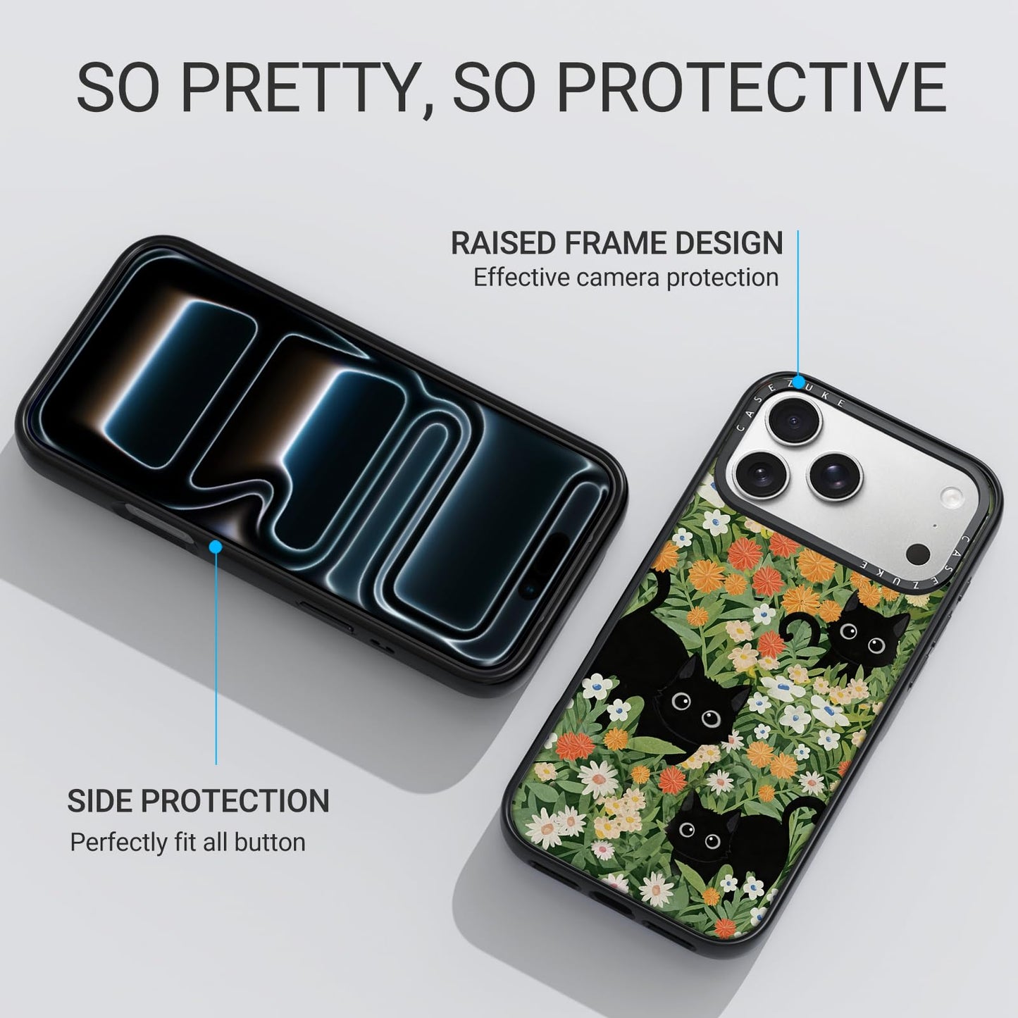 Clear TPU Phone Case Cover for iPhone with Design, Drop Protection, Cute Case for Girl Women (Clear-Blue Checkered, iPhone 17 Pro Max)