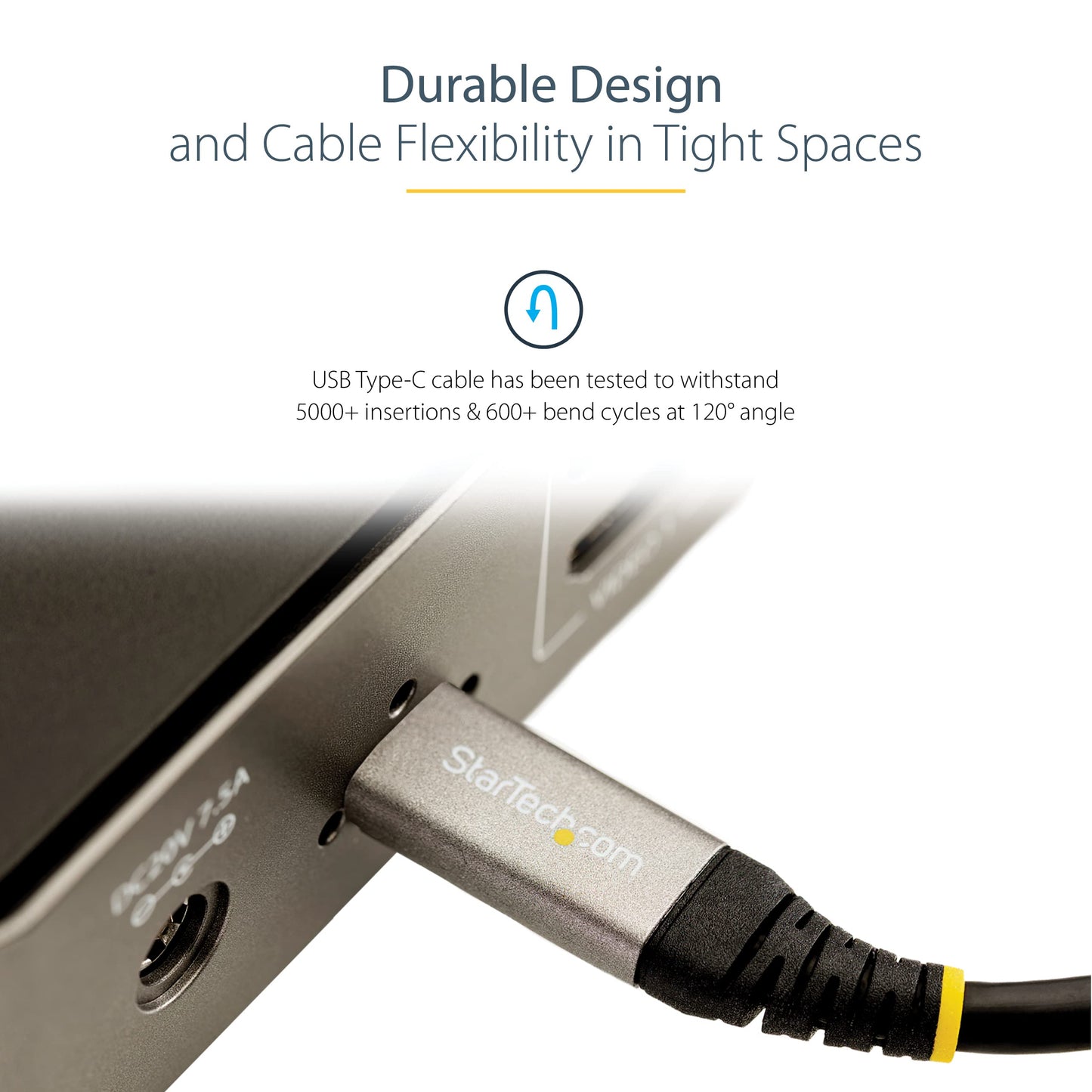 StarTech.com 3ft (1m) USB C Cable 10Gbps - USB-IF Certified USB-C Cable - USB 3.2 Gen 2 Type-C Cable - 100W (5A) Power Delivery Charging, DP Alt Mode