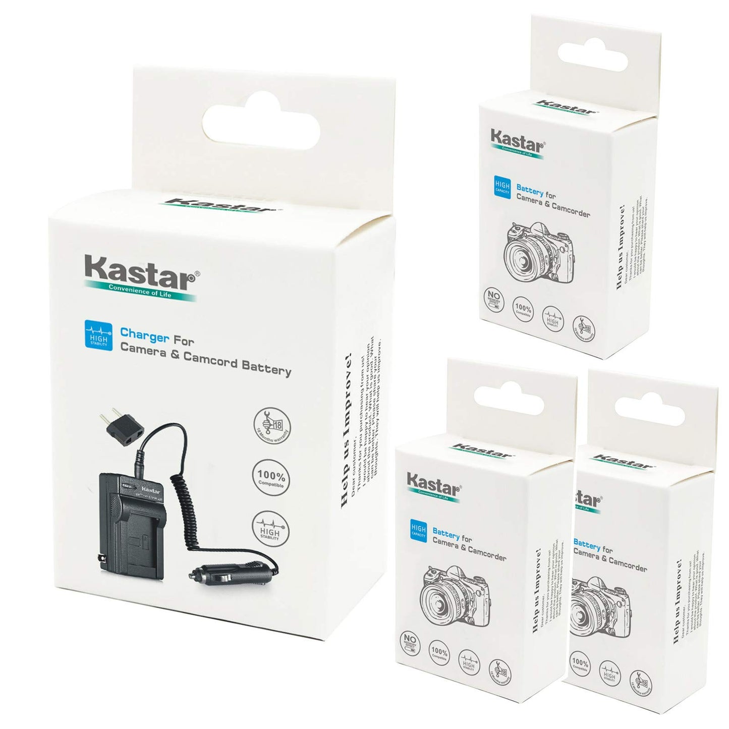 Kastar Battery 3-Pack and Charger for NP-F570 NP-F550 NP-F330 CCD-RV200 CCD-SC55 CCD-SC65 CCD-TRV66 CCD-TRV67 DSC-CD400 DSC-D700 D-V500 HDR-AX2000