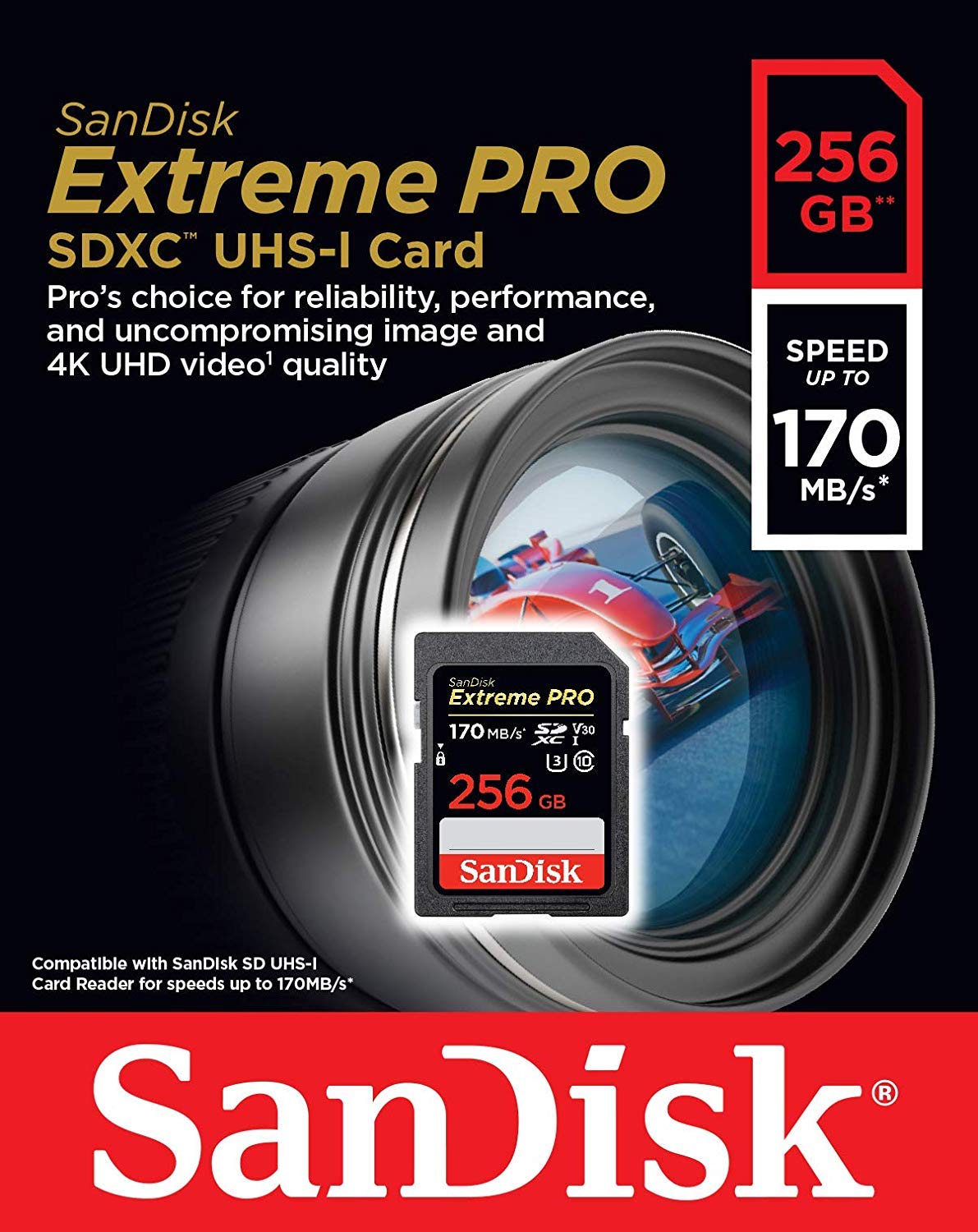 SanDisk 256GB SDXC Extreme Pro Memory Card Works with Dell Inspiron 15 3000, Inspiron 24 5000, Inspiron 27 7000 (SDSDXXY-256G-GN4IN) Bundle with (1)