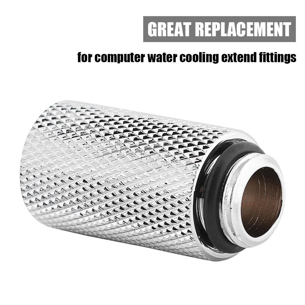 Ciglow 2pcs Water Cooling Tube Fittings, G1/4 Male to Female Extender, 7mm, Desktop Computer Compatible