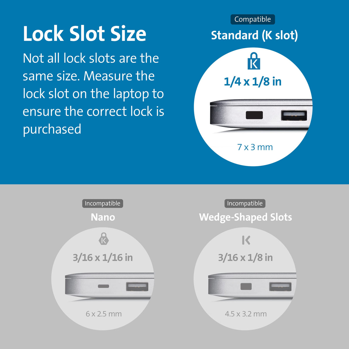 Kensington T-Bar Standard Keyed Lock Slot for Laptops, Durable 6’ Carbon Steel Cable Computer Lock, K65035AM