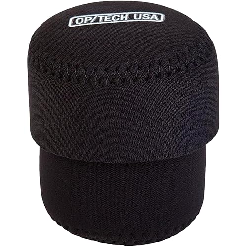 OP/TECH USA Fold-Over Neoprene Lens Pouch - Camera Lens Case for safe Lens Cover storage, Great for Photography & outdoor shoot, Keeps your Lens