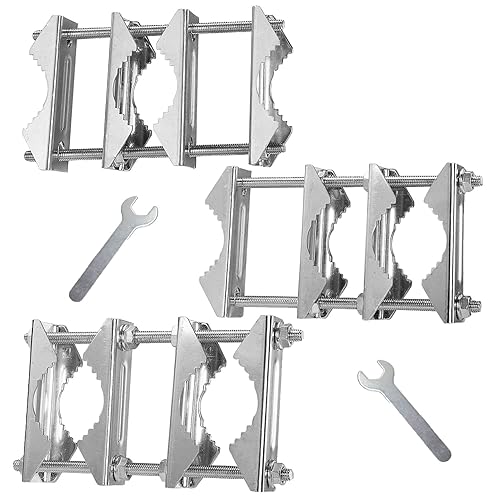 Double Antenna Mast Clamp V Jaw Block with Bolts Mast to Mast Clamp,Patio Umbrella Holder Heavy Duty Pole to Pole Mounting Bracket for WiFi Cellular