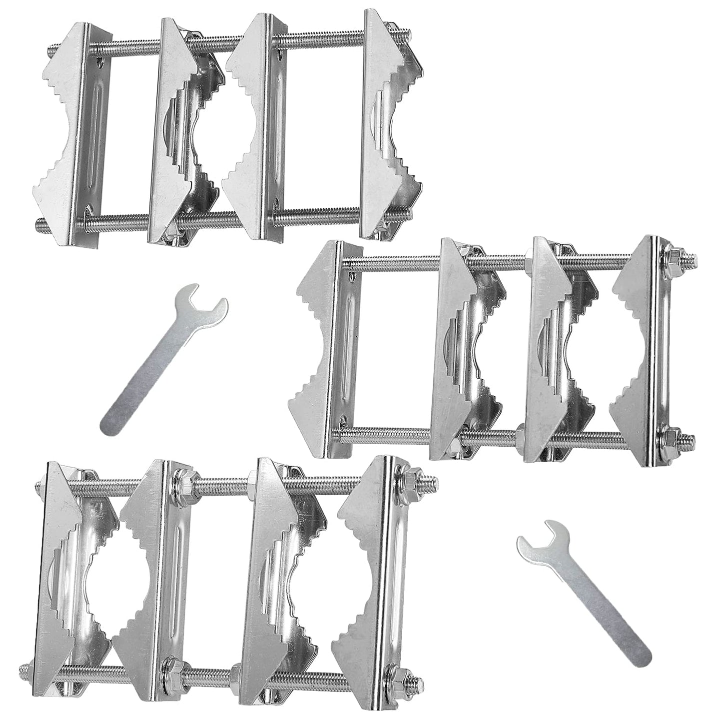 Double Antenna Mast Clamp V Jaw Block with Bolts Mast to Mast Clamp,Patio Umbrella Holder Heavy Duty Pole to Pole Mounting Bracket for WiFi Cellular