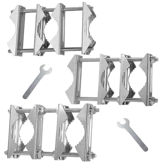 Double Antenna Mast Clamp V Jaw Block with Bolts Mast to Mast Clamp,Patio Umbrella Holder Heavy Duty Pole to Pole Mounting Bracket for WiFi Cellular