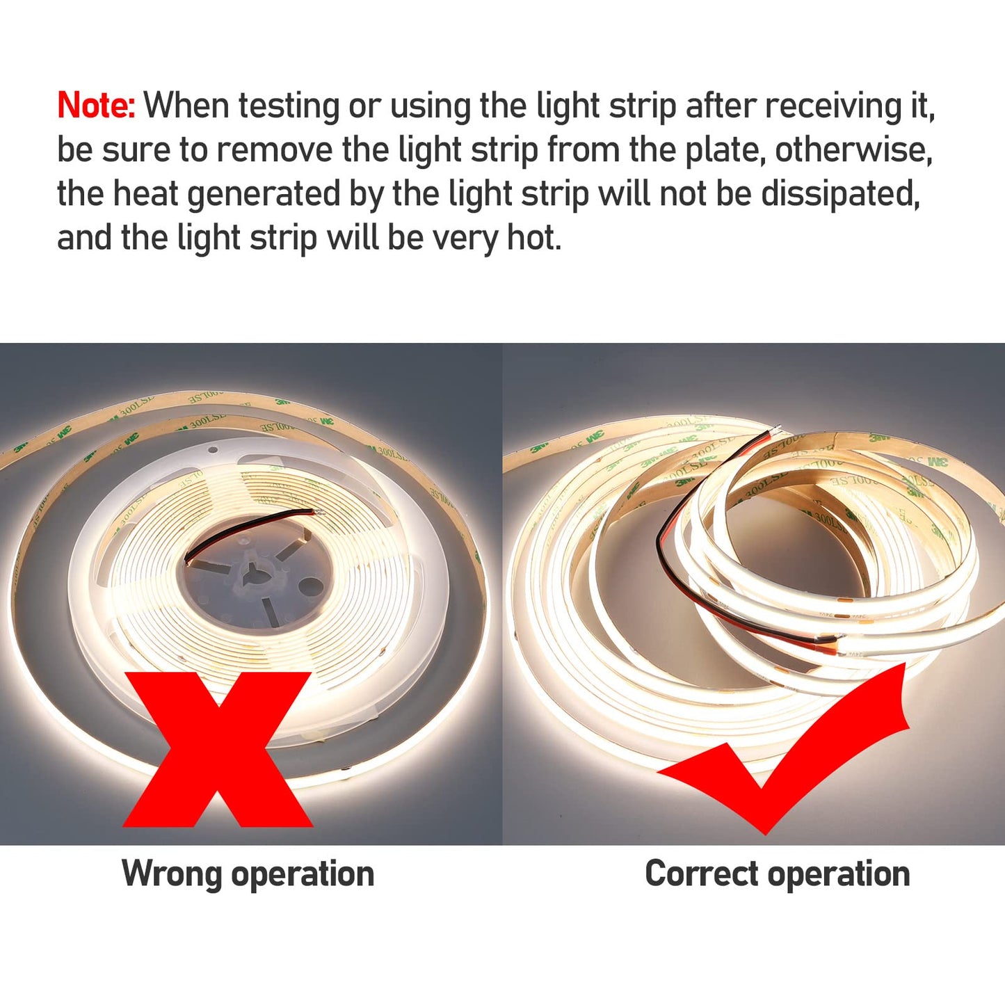 KXZM DC 24V COB LED Strip Light Natural White 4000K 2400LEDs 16.4ft(5M) CRI 93+ 4500lm Uniform Glow Flexible IP20 Not Waterproof LED Tape Lights