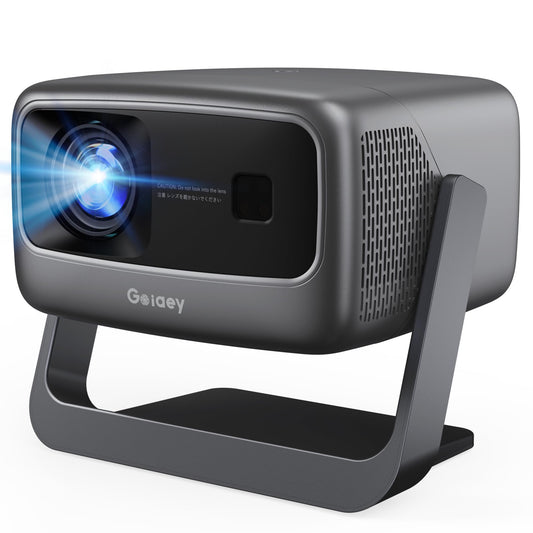 2500 ANSI/ Official Apps/360°Stand 4K Projector with WiFi and Bluetooth, Auto Focus, Auto Keystone Short Throw Projector Native 1080P Support 36W