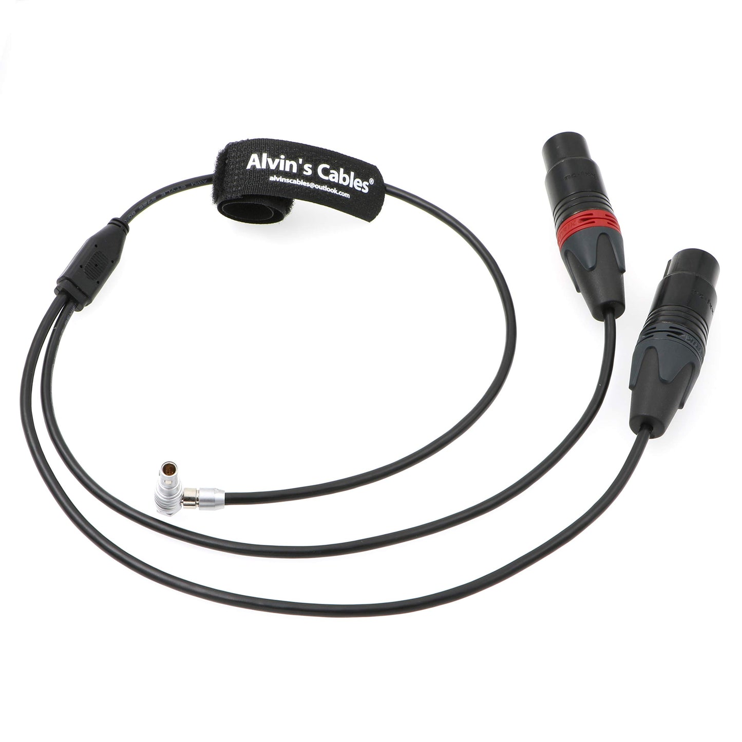 Alvin's Cables Two XLR 3 Pin Female to 5 Pin Male Right Angle Audio Input Cable for Arri Alexa Mini