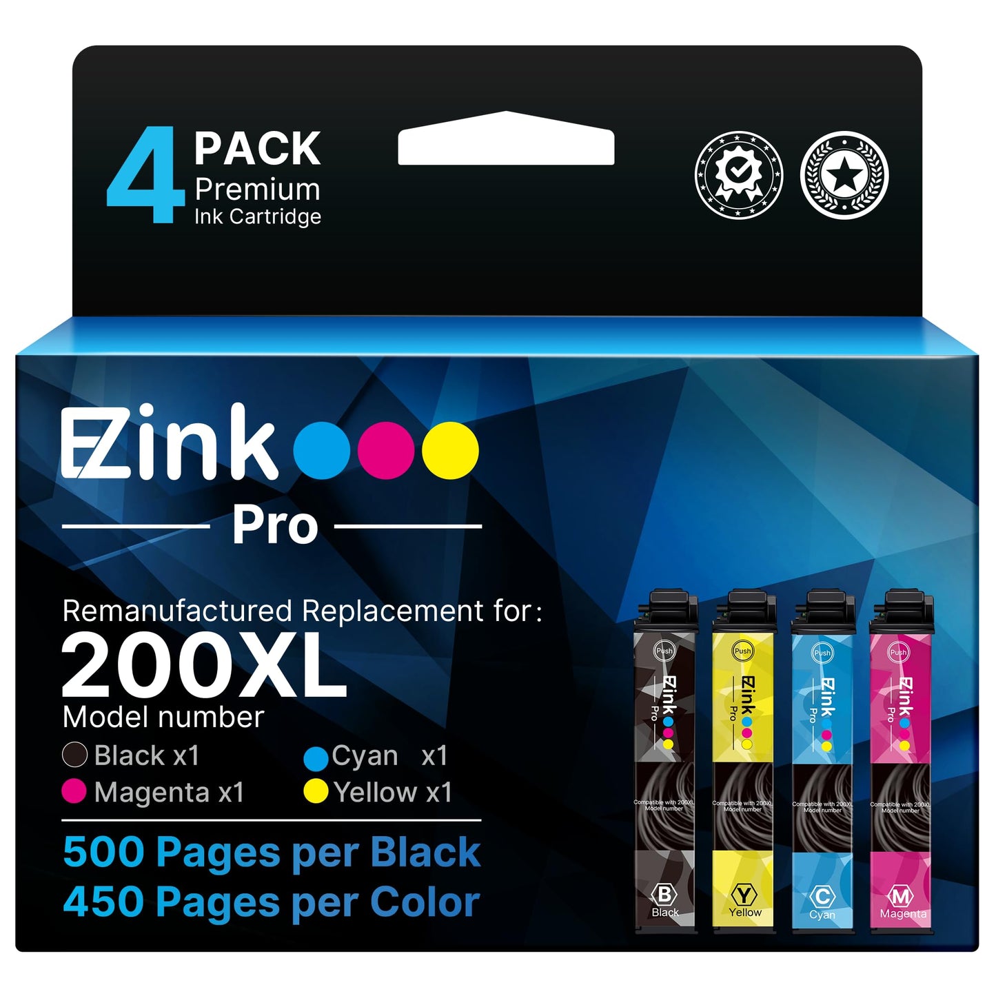 E-Z Ink Pro Remanufactured Replacememt for Epson 200 Ink Cartridges