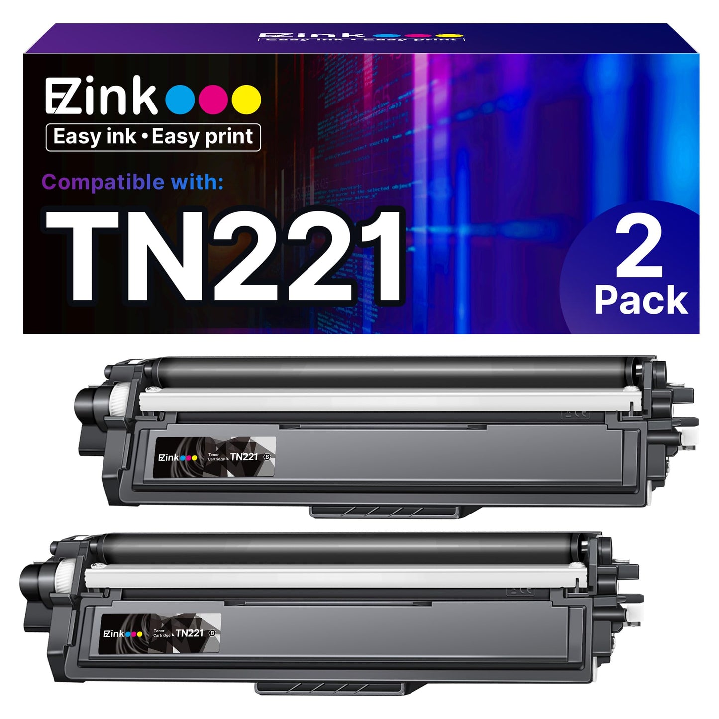 E-Z Ink TN221 Toner Cartridge Replacement for Brother TN221 TN-221 Black Toner Cartridge to Use with MFC-9130CW HL-3170CDW HL-3140CW HL-3180CDW