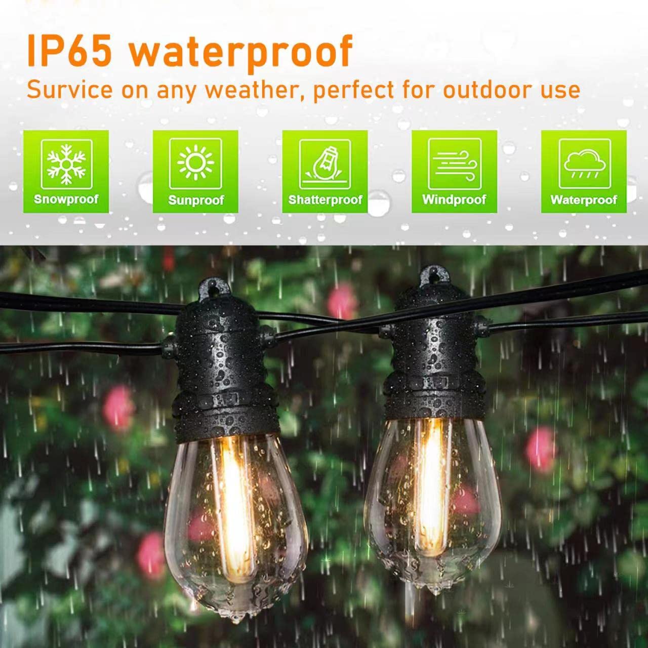 Bokoiuu S14 LED String Light Replacement Bulbs, 12 Pack LED Bulbs