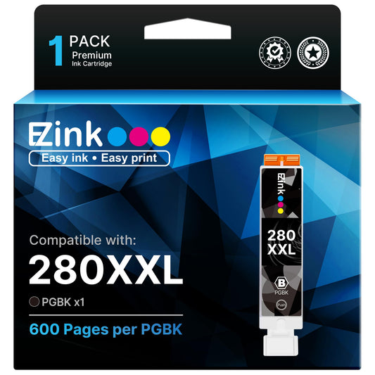 E-Z Ink Compatible Ink Cartridge Replacement for Canon PGI280XXL PGI-280XXL to use with TR8620a TR8620 TS702a TS9520 TS9521C TR8520 TS6220 TS6320