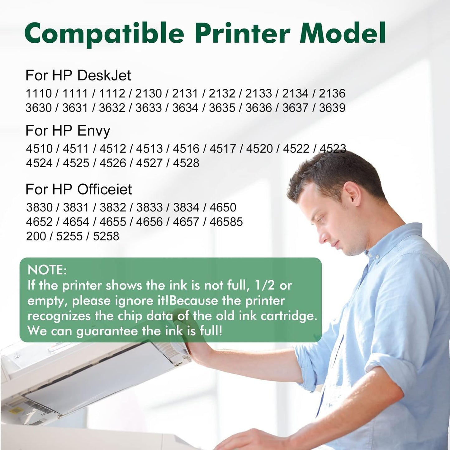 cseein Remanufactured Ink Cartridge for HP 63 63XL Replacementfor HP OfficeJet 3830 4650 5255 5200 5258 Envy 4520 4510 4512 4513 4516 DeskJet 3630