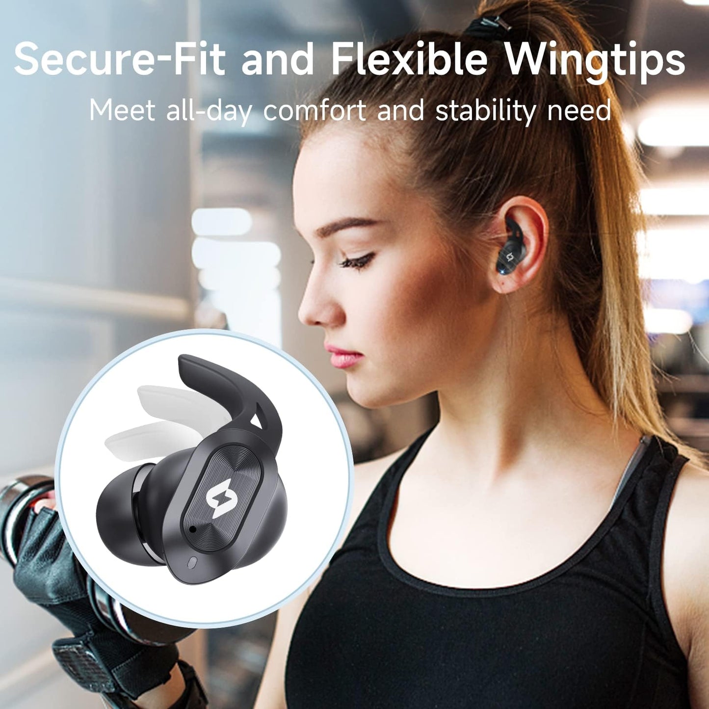 Wireless Headphones Bluetooth Earbuds with Wireless Charging Case 32H Playback LED Display in Ear Earphones Waterproof Ear buds Built in Mic Stereo…