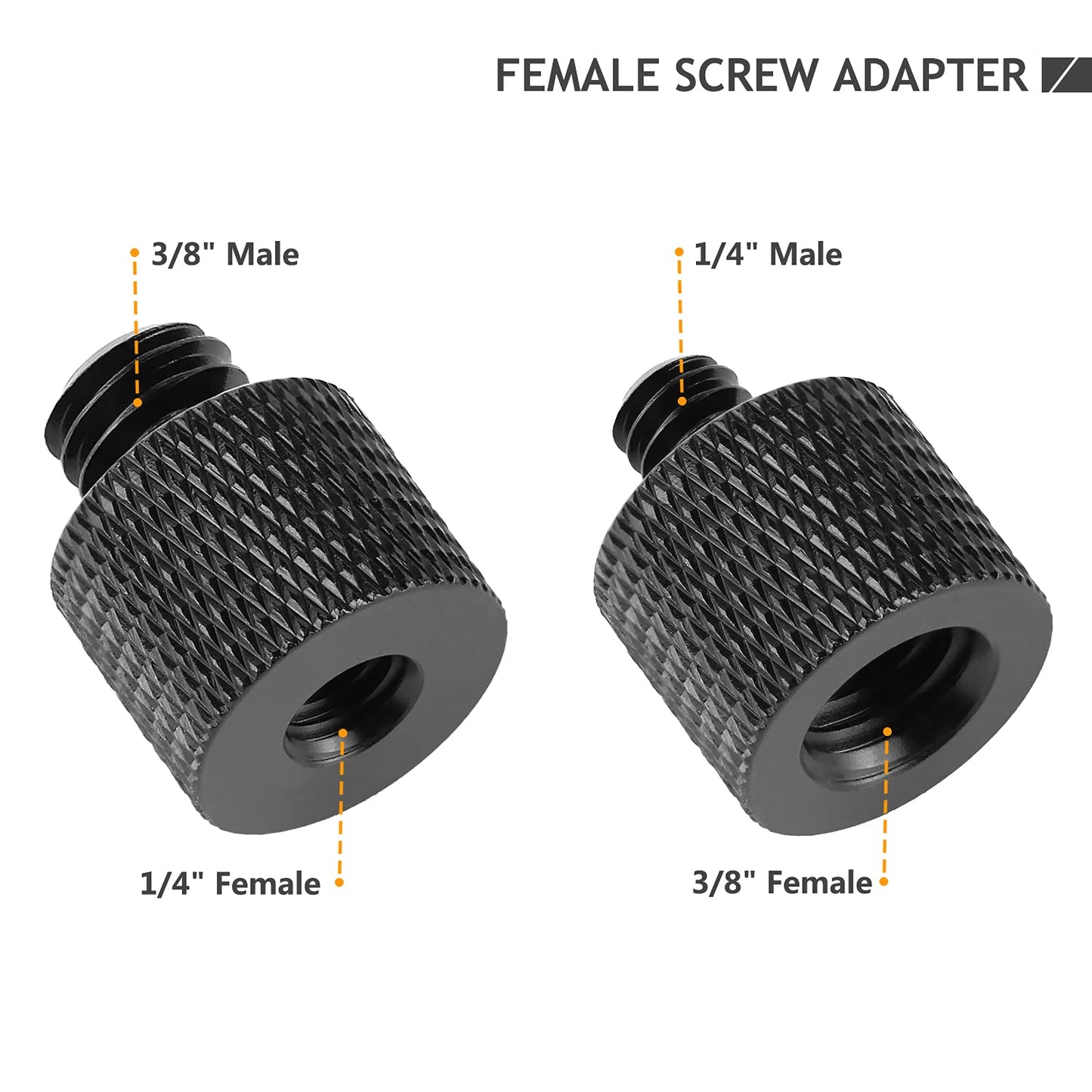 Frgyee 24 Pcs Camera Screw Adapter Set - 1/4 to 3/8 Tripod Mount Converter for Camera, Monopod, Ballhead, Flash Light Stand