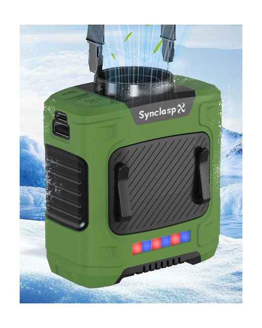SynclaspX Waist Fan, 10000mAh Rechargeable Belt Clip Fan, 24H Runtime, 49ft/s Strong Airflow, 3-Speed 7-in-1 Hands-Free Personal Fan with Bottom Air