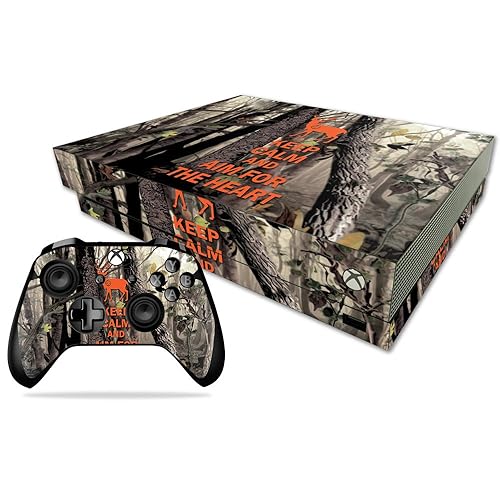 MightySkins Skin Compatible with Microsoft Xbox One X - Deer Hunter | Protective, Durable, and Unique Vinyl Decal wrap Cover | Easy to Apply, Remove