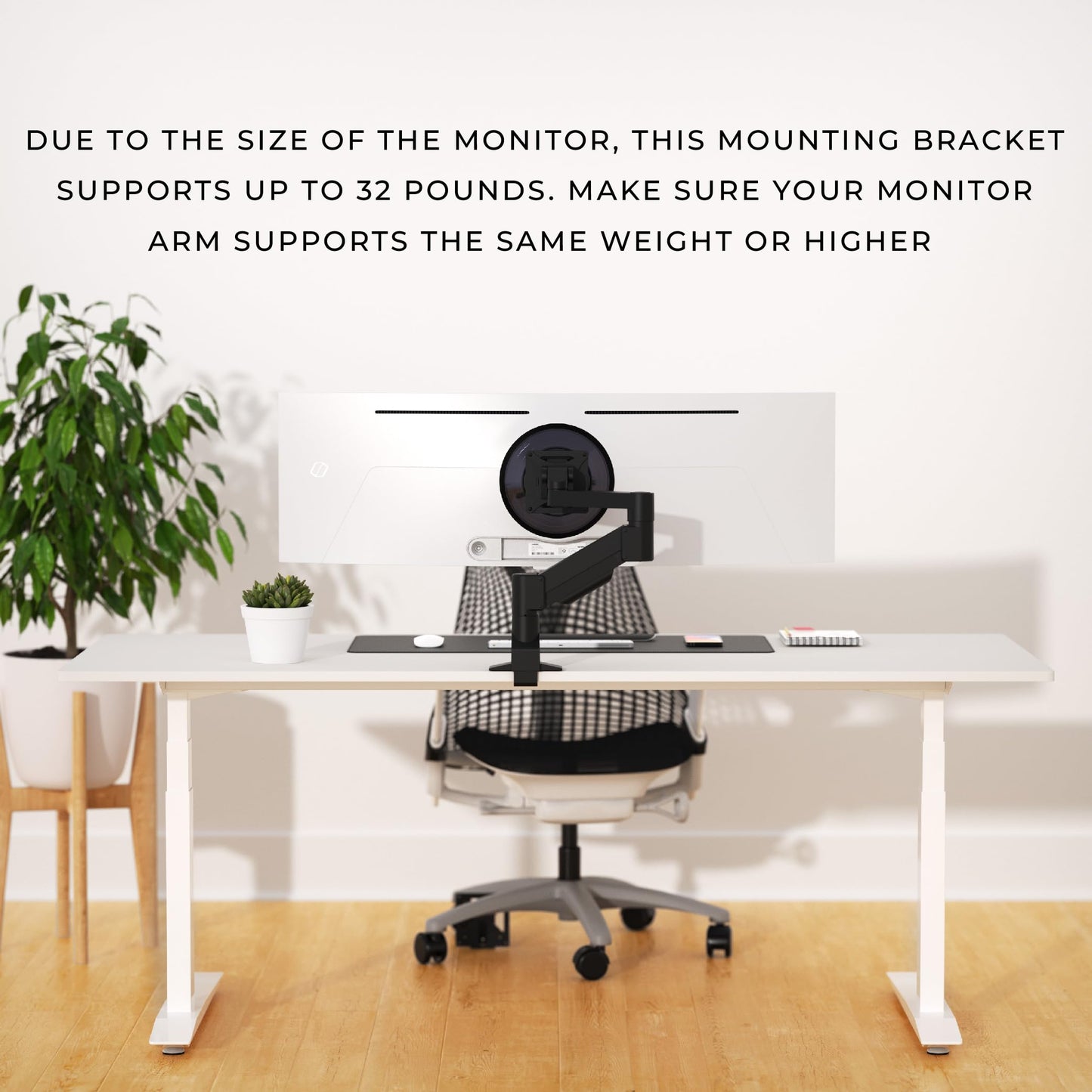 HumanCentric VESA Mount Adapter Compatible with Samsung Odyssey OLED G9 Monitors G95SC, G91SD and G93SD, Works with Odyssey G9 49-inch, Mount on a