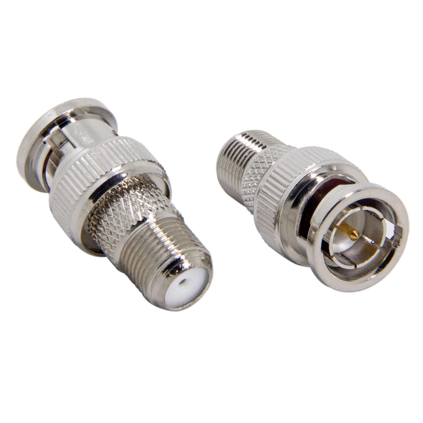 RFAdapter BNC to F Female, 10-Pack BNC Male to F Female Coax Connector Coupler, RG6, RG59 Coaxial Adapter for Scanner, Security Camera