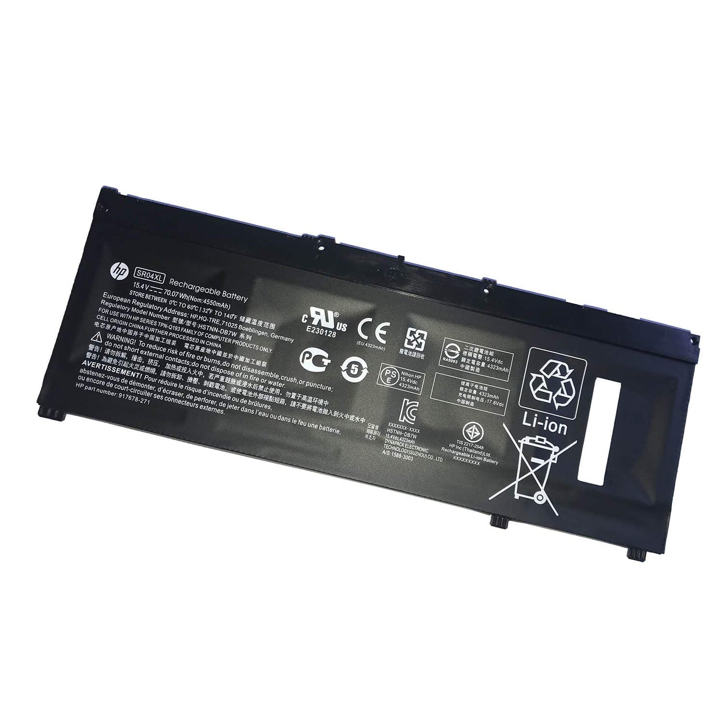HP SR04XL 15.4V 70.07Wh Notebook Battery For HP Pavilion Power 15-CB000 ,Gaming 15-CX000 , OMEN 15-CE000 ,15-DC0000 ,17-CB0000 PN : 917678-271