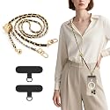 TiMOVO Universal Phone Lanyard, Metal Cell Phone Chain Anti-Theft Crossbody Strap for iPhone and Most Smartphones, Adjustable Smartphone Neck Holder