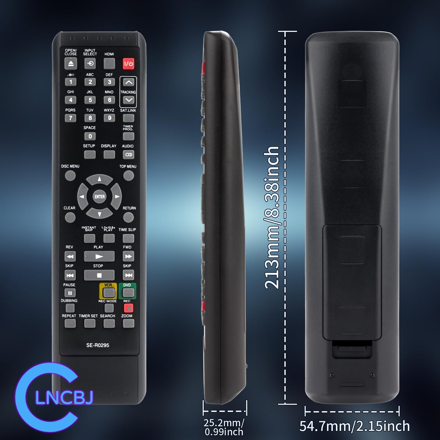 SE-R0295 Remote Control Compatible with Toshiba DVD VCR DKVR60KU DVR620KU D-VR610 D-KVR20