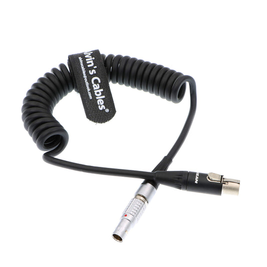 Alvin's Cables ARRI Z-CAM Camera 12V Power Cable for TV Logic Monitor 2 Pin Male to Mini XLR 4 Pin Female Coiled Cable