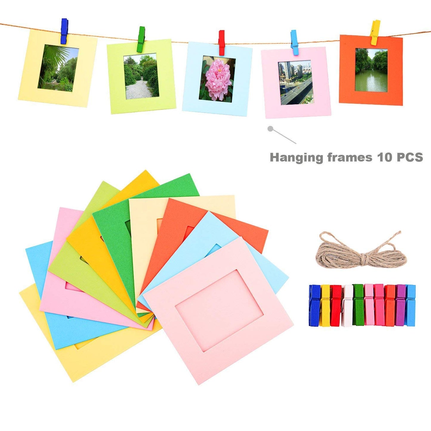 Outlook 2020 Fujifilm Mini Instant Film 12/11/ 9/8/ 70/26/ 90 accessories-20 Sticker Frames+10 Paper Frames + 4 Magnetic Frames + Rainbow Camera Neck