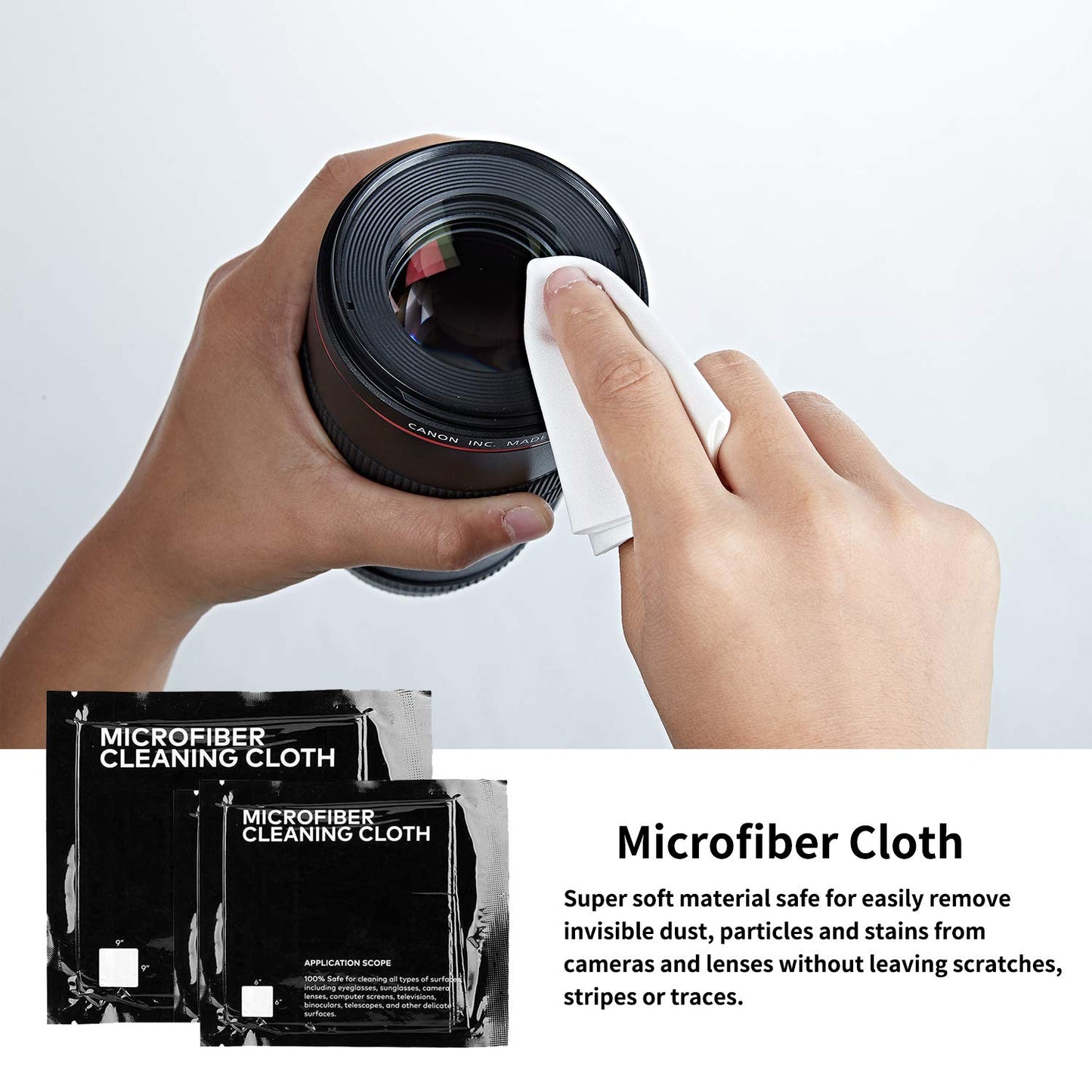 KuuZuse Professional DSLR Camera Cleaning Kit with APS-C Cleaning Swabs, Microfiber Cloths, Camera Cleaning Pen, for Camera Lens, Optical Lens