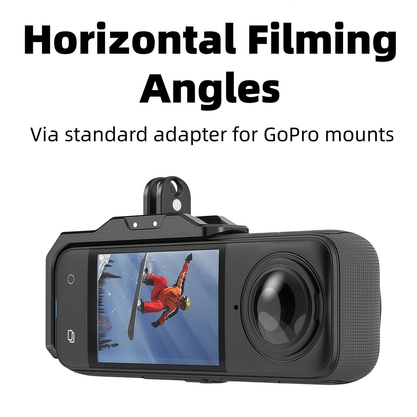 ROZOER Vertical to Horizontal Mount for Insta360 X5 X4 X3 - Magnetic Quick-Release Adapter, Comes with Adapter for GoPro and 1/4"-20 Threaded Holes