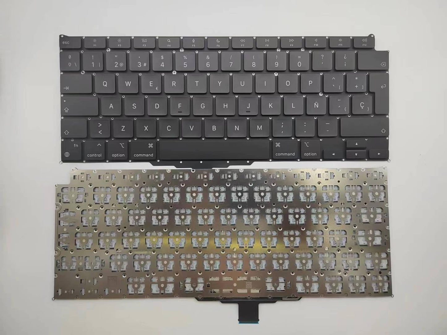 NNLLY Laptop Replacement Spanish Layout Keyboard for MacBook Air Retina 13" M1 A2337 Late 2020 Year Black Without Frame