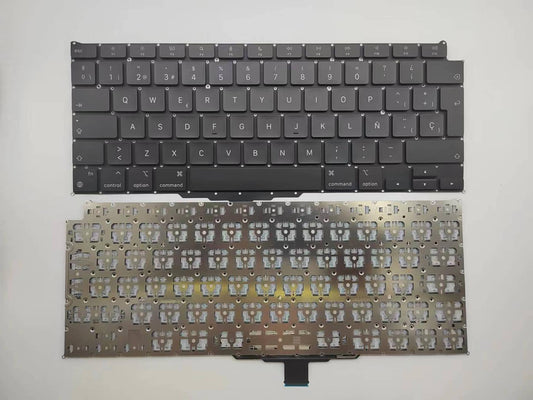 NNLLY Laptop Replacement Spanish Layout Keyboard for MacBook Air Retina 13" M1 A2337 Late 2020 Year Black Without Frame