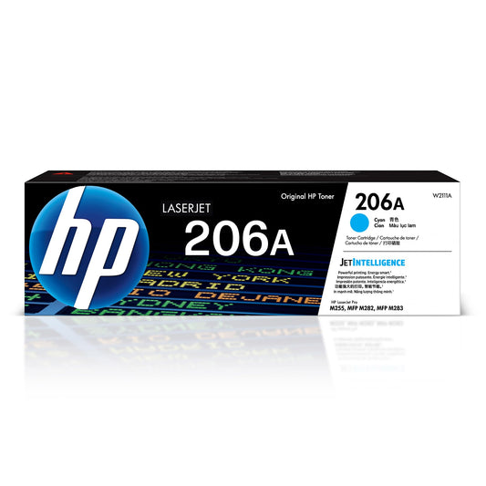 HP 206A Cyan Toner Cartridge | Works with Color LaserJet Pro M255, MFP M282, M283 Series | W2111A