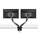 Fotolux Dual Monitor Mount| Ultra-Flex Dual-Arm Monitor Desktop MountFor 15"-27" with USB and Audio Ports| Extending &Retracting Arms|Increase Desk
