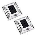 Aolyty Solar Driveway Dock Lights, IP68 Waterproof Solar Deck Light Outdoor Warning Step Light Reflective Road Marker for Sidewalk Stair Garden