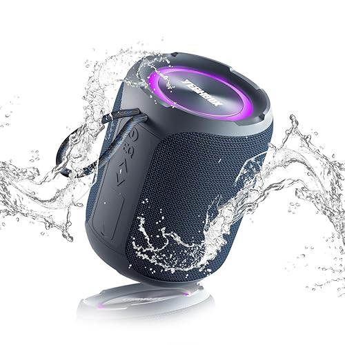 YEAHBOX Portable Bluetooth Speaker, Bluetooth 5.3 40W Wireless Stereo with Deep Bass, RGB Lights, IPX7 Waterproof, Long-Lasting Battery, TWS Pairing