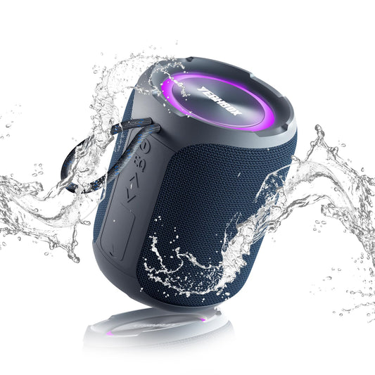YEAHBOX Portable Bluetooth Speaker, Bluetooth 5.3 40W Wireless Stereo with Deep Bass, RGB Lights, IPX7 Waterproof, Long-Lasting Battery, TWS Pairing