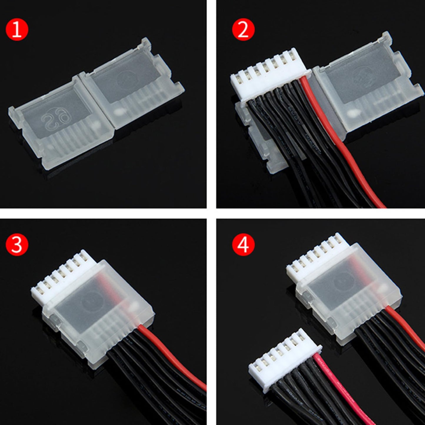 skrnrhrery Ab Clip, Balanced Plug Protector Ab Clip, Used for Lithium Polymer Battery Balance Plug Connector Protector, Ab Clip 2s to Ab Clip 6s(5