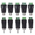 Liimevvon Lemoy 10-Pack Phono RCA Male and Female Plug to AV Screw Terminal Audio/Video Connector Adapter (5 Male & 5 Female)