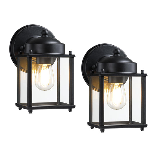 LIT-PaTH Outdoor Wall Lantern, Exterior Waterproof Wall Sconce Light, Proch Lighting Fixture with E26 Socket, Modern Outside Lights for Front Door