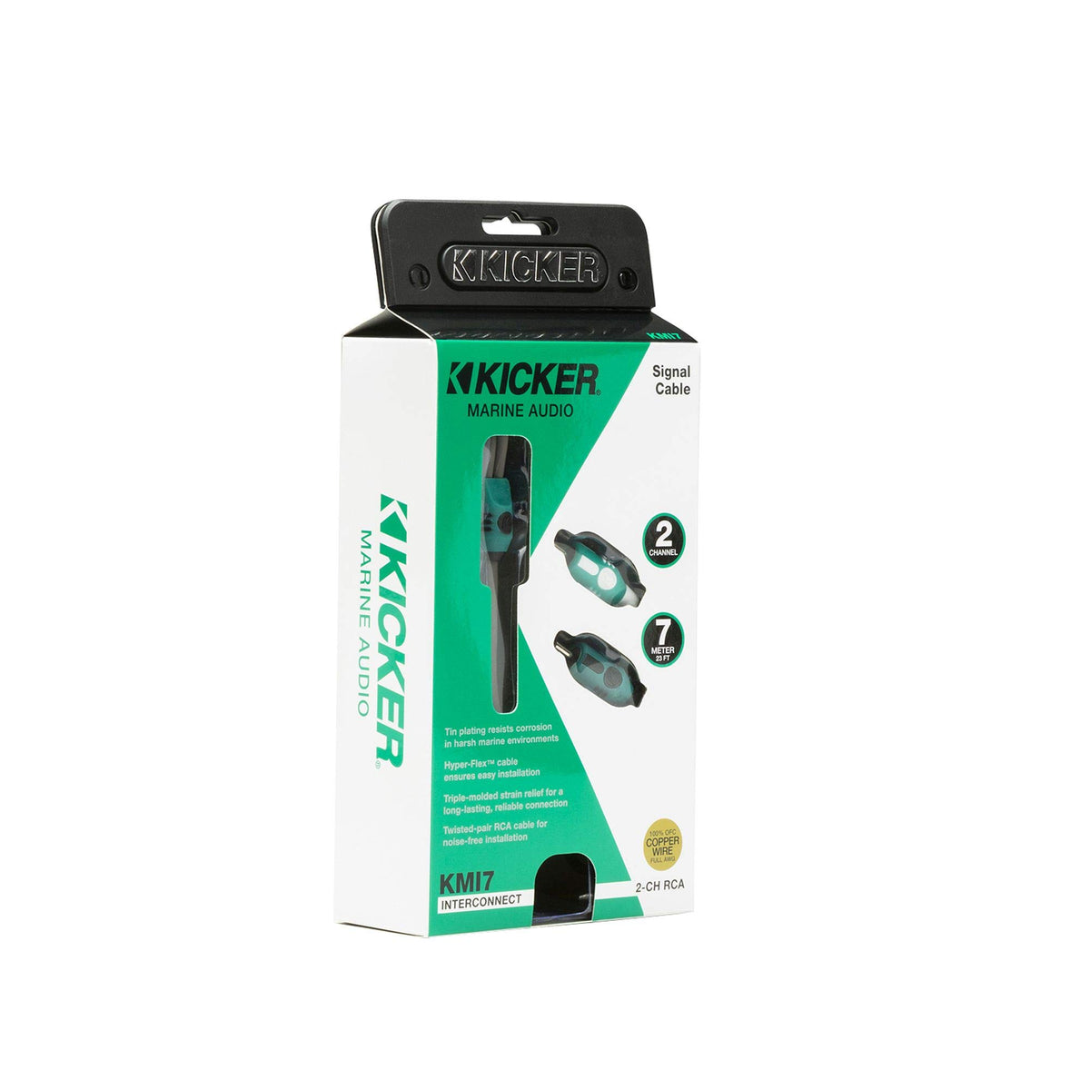 KICKER 47KMI7 Marine Series 2-Ch RCA Interconnect, 7.0m