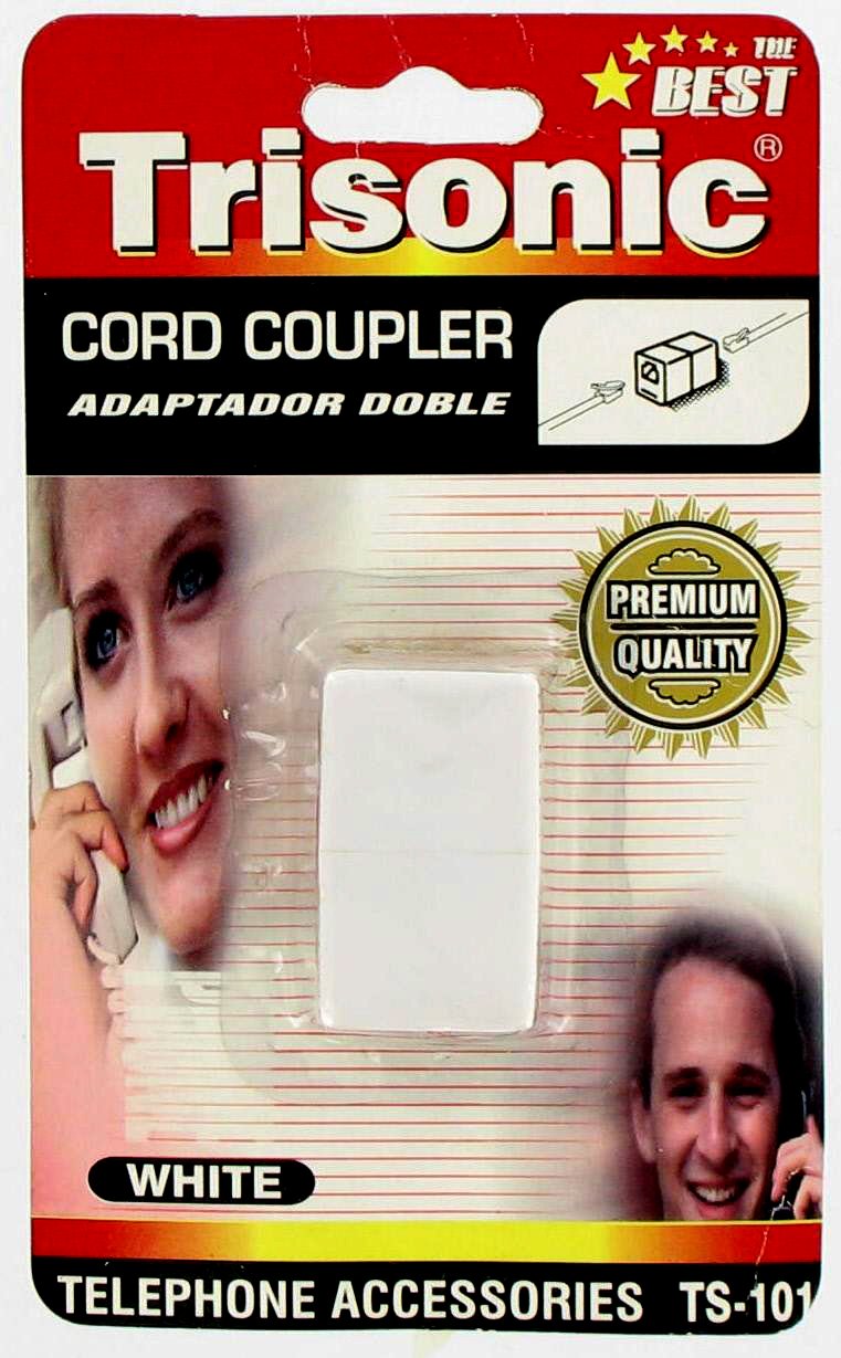 Telephone Cord Coupler - White